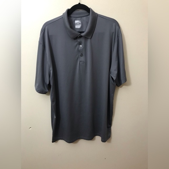 Callaway Men Quiet Shade Opti Dri Chev Lightweight Short Sleeve Polo Size XL - Picture 2 of 11
